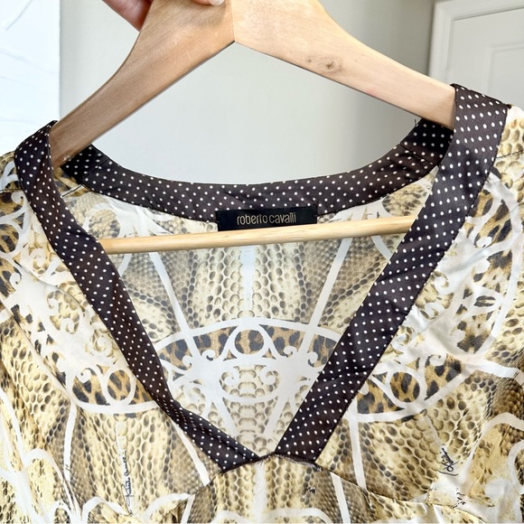 Roberto Cavalli Silk kaftan Chiffon Kimono top - Picture 9 of 15